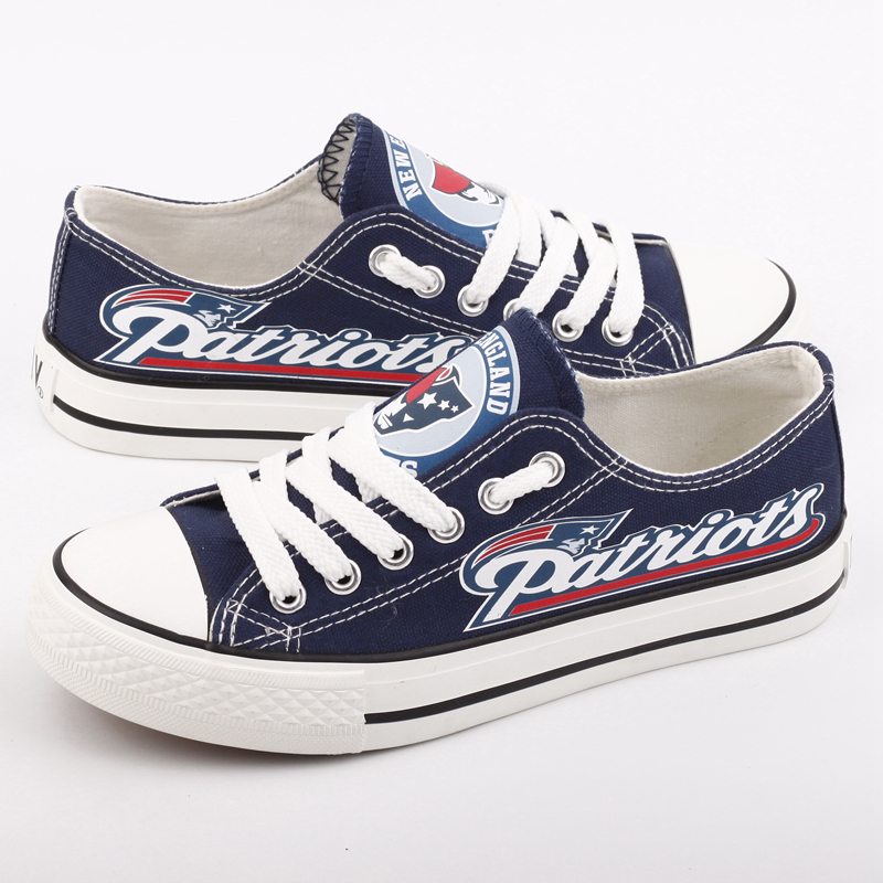All Sizes NFL New England Patriots Repeat Print Low Top Sneakers